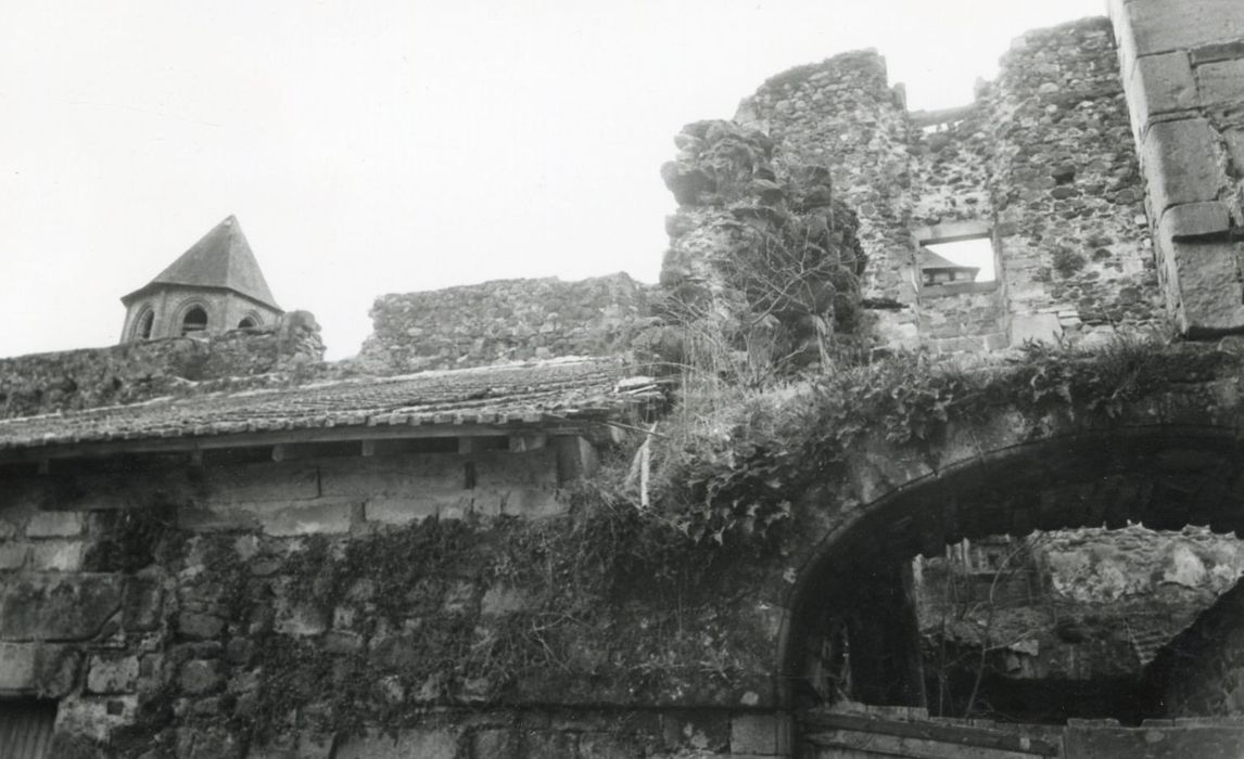 ruines de l’ancien logis, ancien préau, élévation nord-est