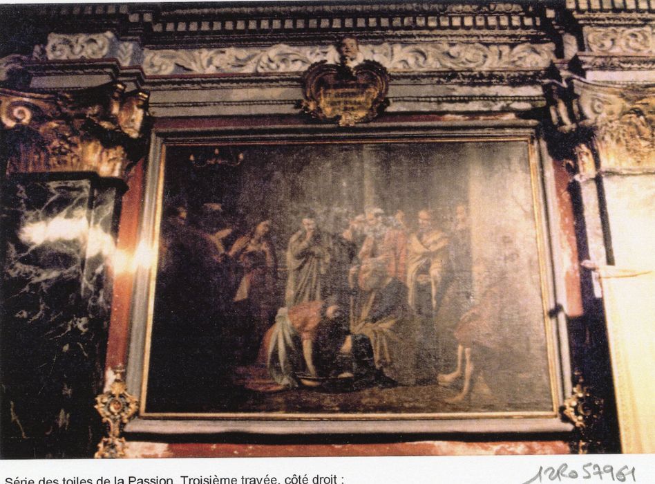 tableau : Lavement des pieds (photocopie numérisée)