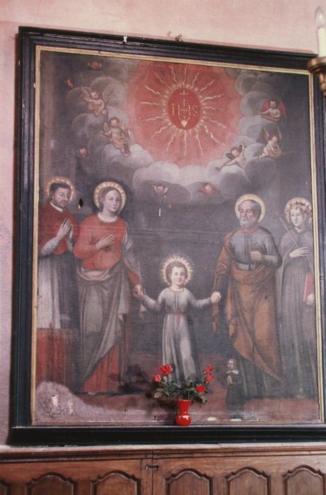 tableau, cadre : Sainte Famille, entre saint Charles Borromée et sainte Catherine de Sienne - © Ministère de la Culture (France), Médiathèque du patrimoine et de la photographie, tous droits réservés