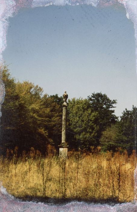 colonne sommée d’une urne dans le parc