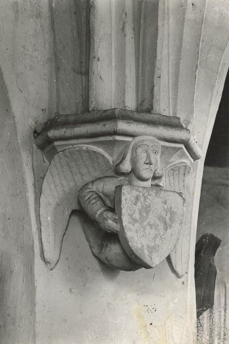 chapelle nord, détail d’un cul-de-lampe sculpté