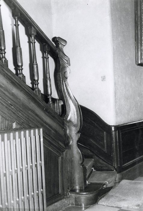 escalier, détail de la rampe