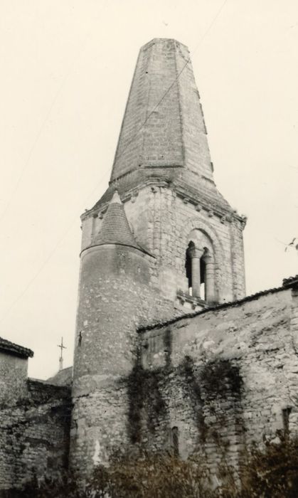 clocher, élévations ouest et nord