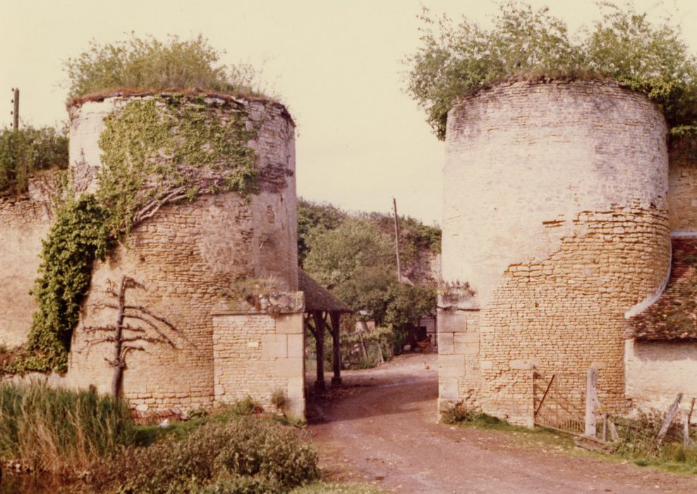 tours encadrant l’entrée sud-ouest à la cour