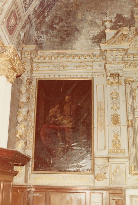 Retable et deux tableaux : Scène de l'enfance du Christ et Miracle du tablier de sainte Germaine de Pibrac