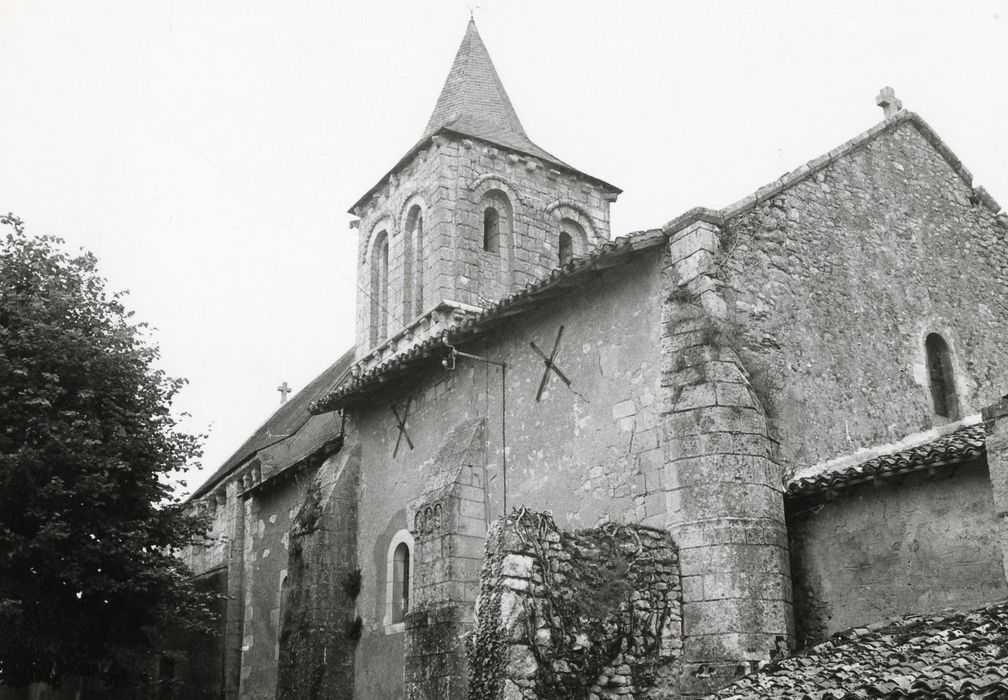 façade latérale nord, vue partielle