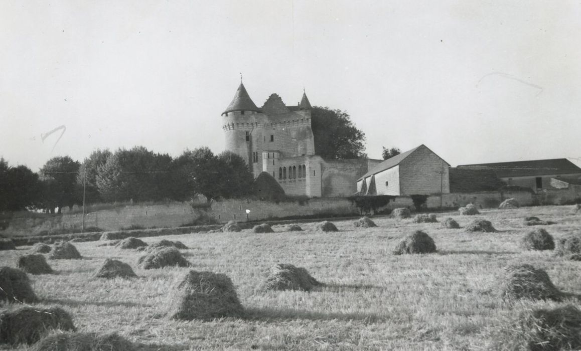 vue générale du château dans son environnement depuis l’Ouest