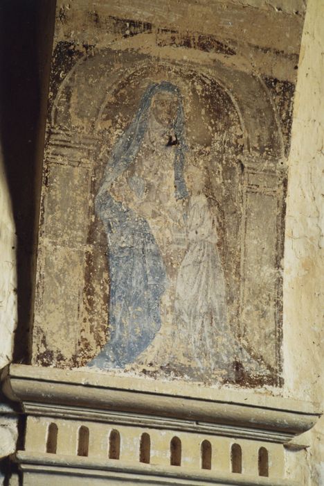 peinture monumentale (fragment) : Eduction de la Vierge (l’)