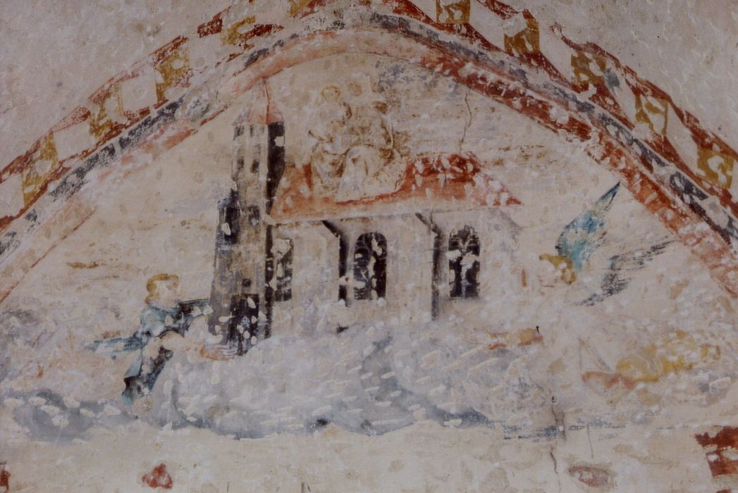 chapelle, peintures monumentales, détail