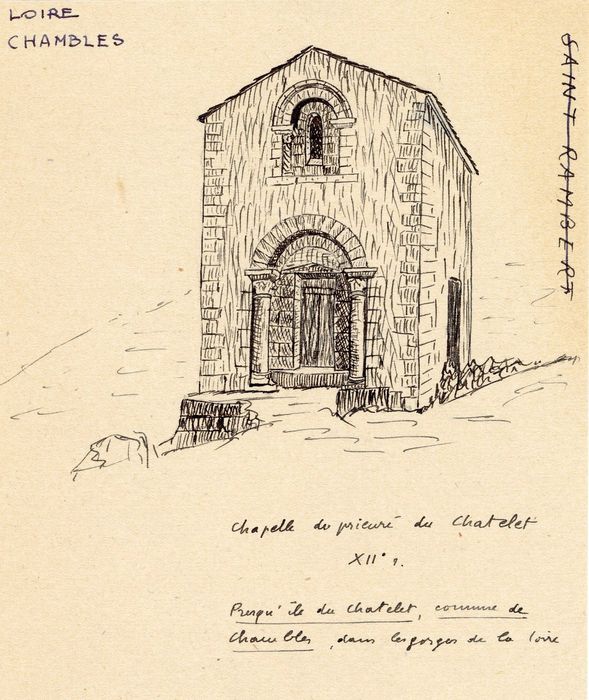 façade ouest (dessin : encre sur papier)