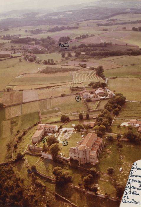 vue aérienne de l’ensemble des bâtiments dans leur environnement