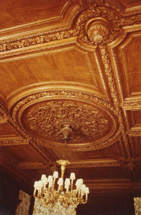 grande salle à manger, vue partielle du plafond