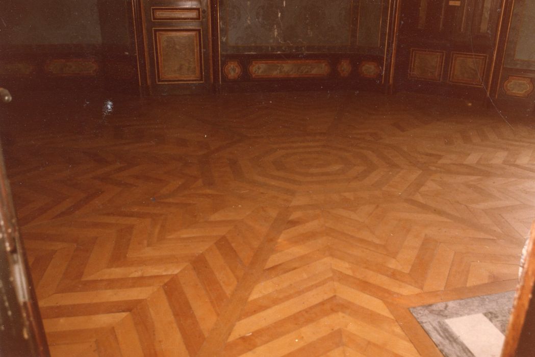 1er étage, salon bleu, vue partielle du parquet