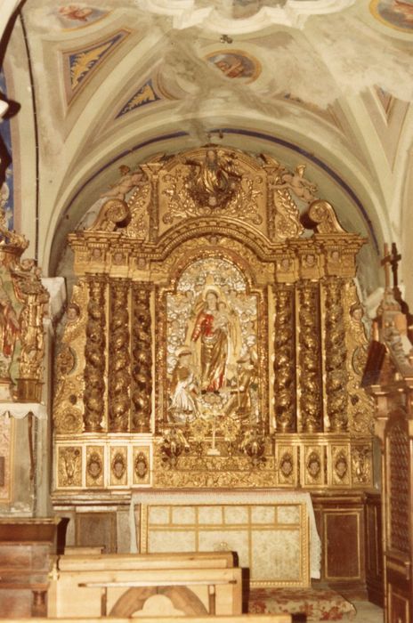 retable, haut-relief : Remise du rosaire (la)