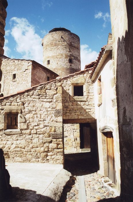 vue partielle du donjon dans son environnement