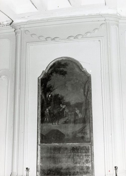 chambre sud, détail du trumeau de cheminée