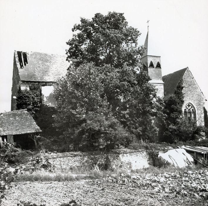 façade latérale sud, vue partielle