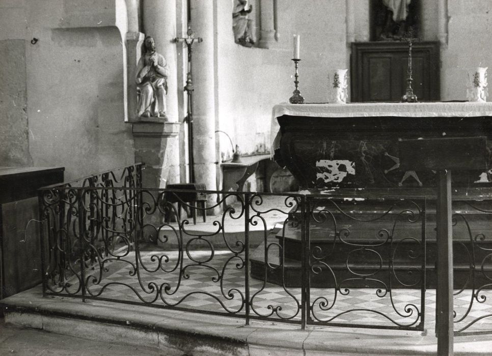 clôture de choeur (grille de communion), vue partielle