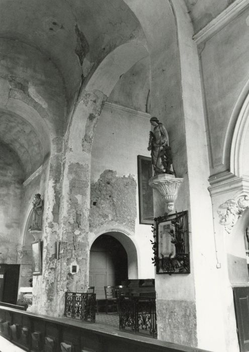 travée du transept depuis le Sud, vue partielle