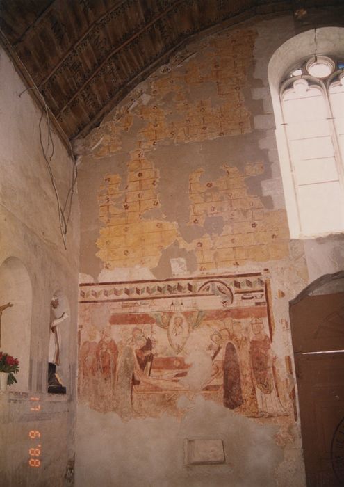 peinture monumentale de la chapelle latérale sud : Mort de saint Hilaire (la)