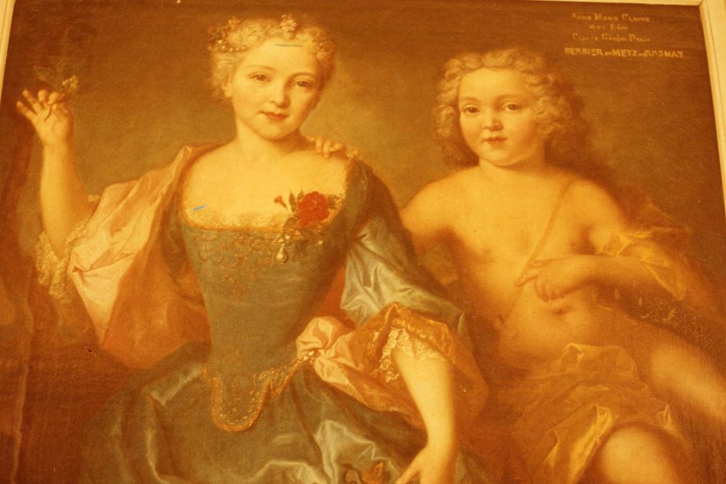 tableau : Anne-Marie de Broc et son frère cadet, vue partielle