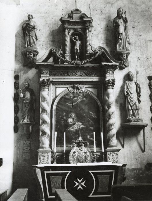 retable latéral sud, tableau : Adoration des bergers