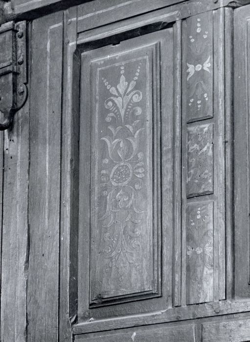 tambour de porte (panneaux peint), détail