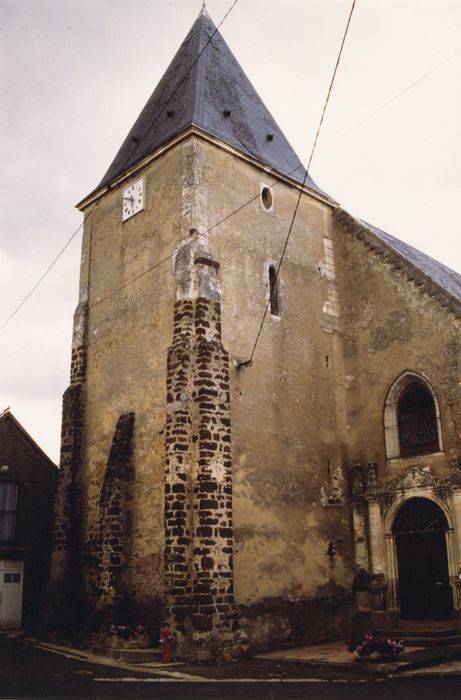 clocher, élévations sud et ouest