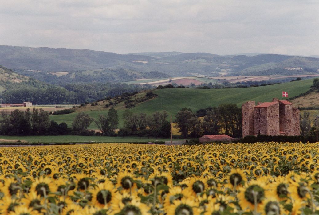 vue générale de la commanderie dans son environnement depuis le Nord-Ouest