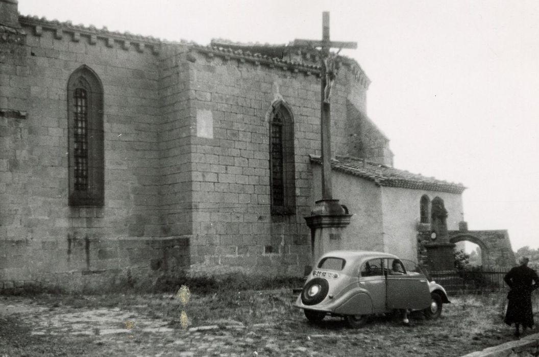 façade latérale sud, vue partielle