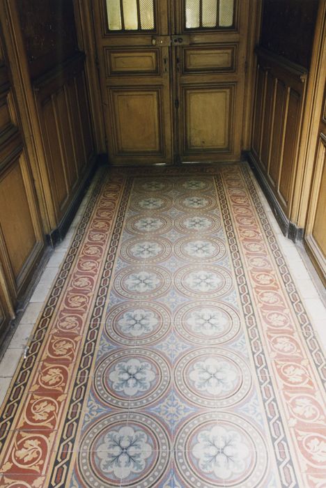 vestibule d’entrée, détail du carrelage