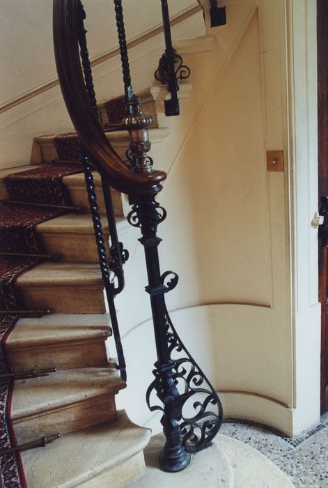 escalier, détail de la rampe