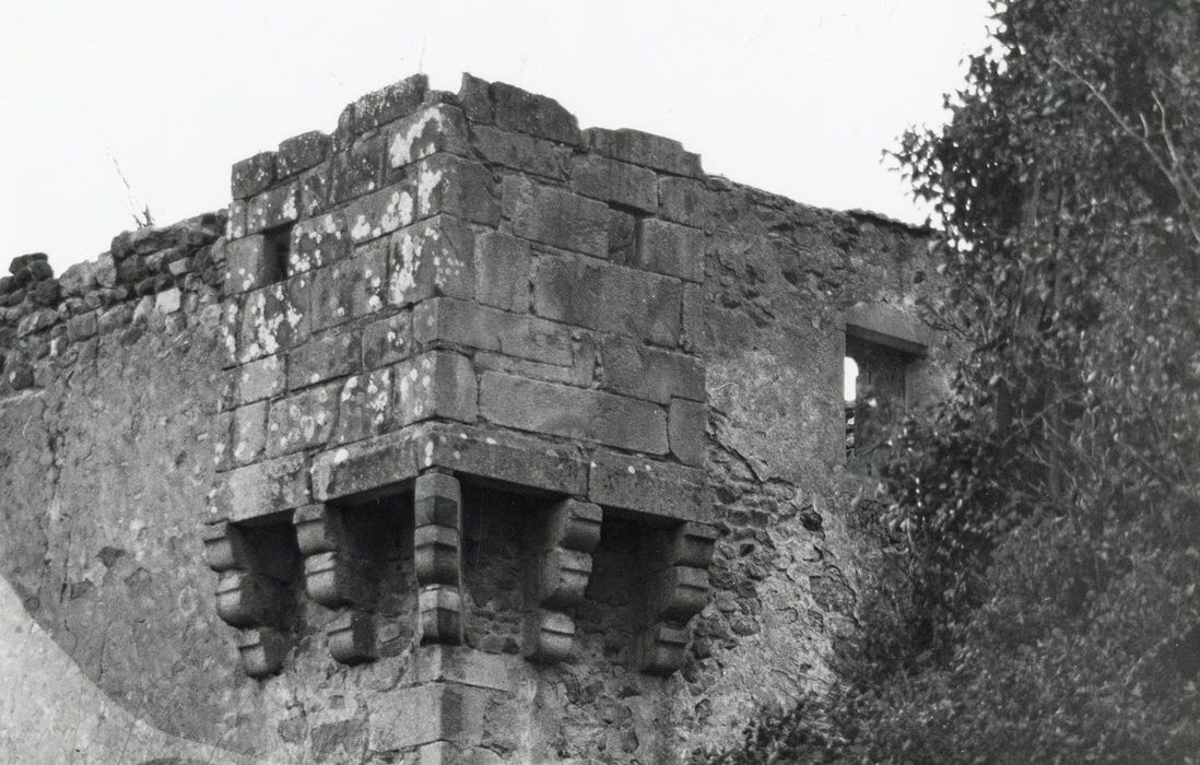 donjon, détail de la brétèche, angle sud-est