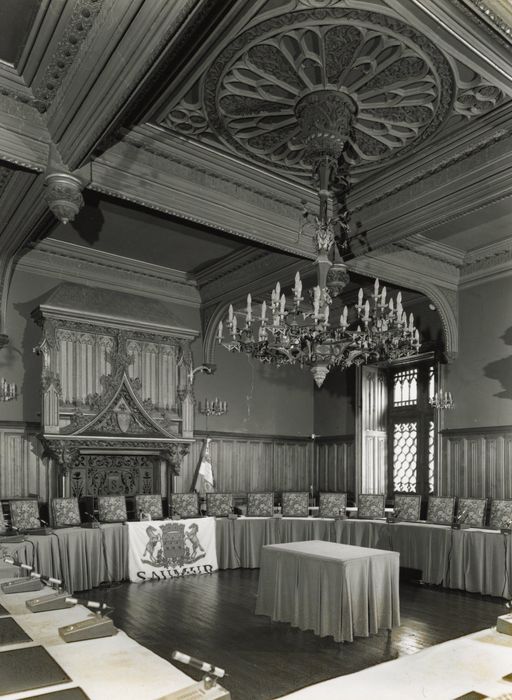 salle du conseil municipal, cheminée