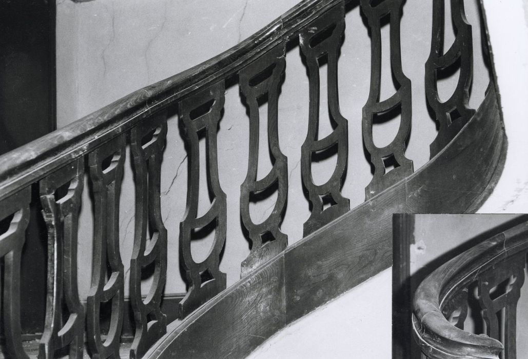 escalier, détail de la rampe