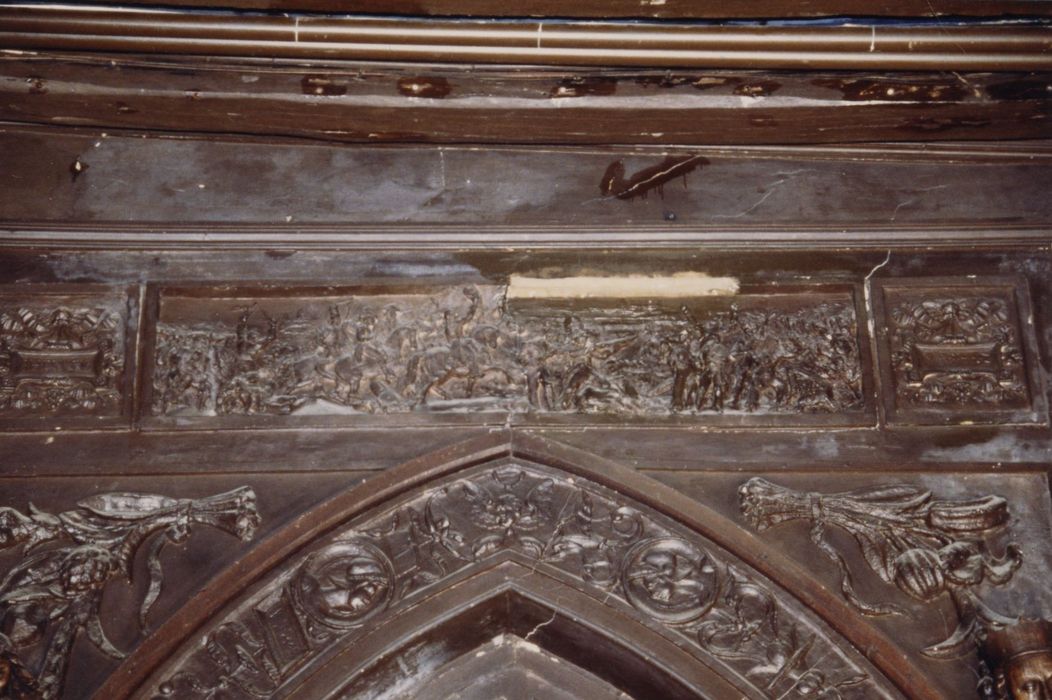 modèle réduit du bas-relief de l'Arc de Triomphe : La bataille de Jemmapes