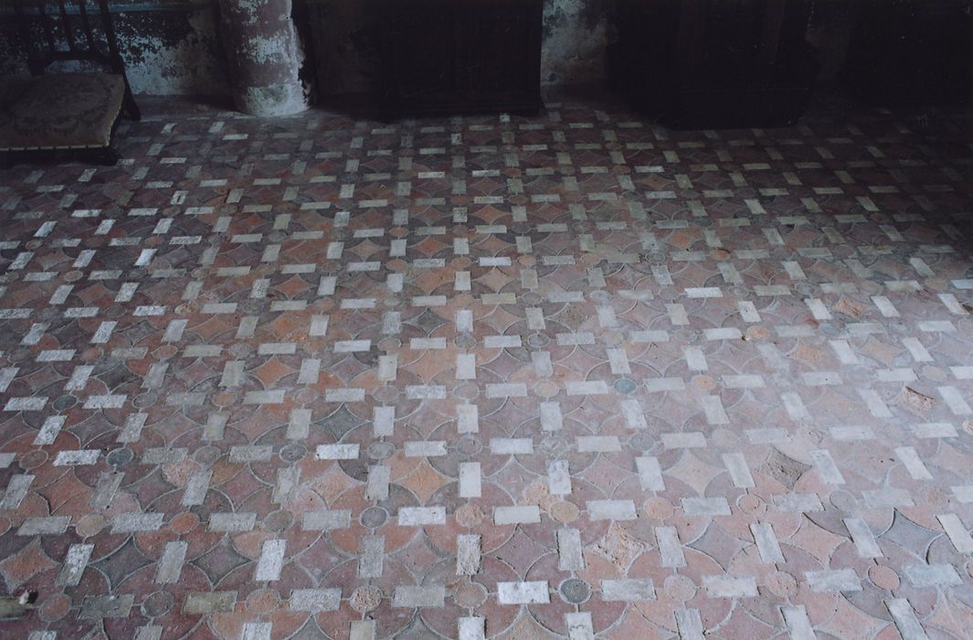 chapelle, détail du pavement