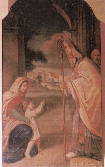 Tableau : Saint Blaise guérissant un enfant