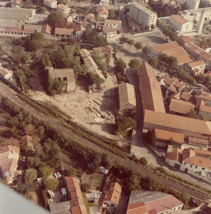 vue aérienne de l’ensemble du site dans son environnement