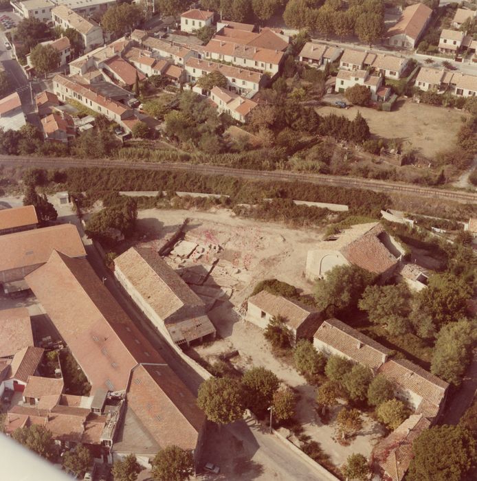 vue aérienne de l’ensemble du site dans son environnement