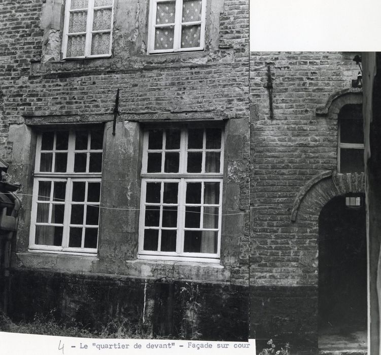 façade sur cour, vue partielle