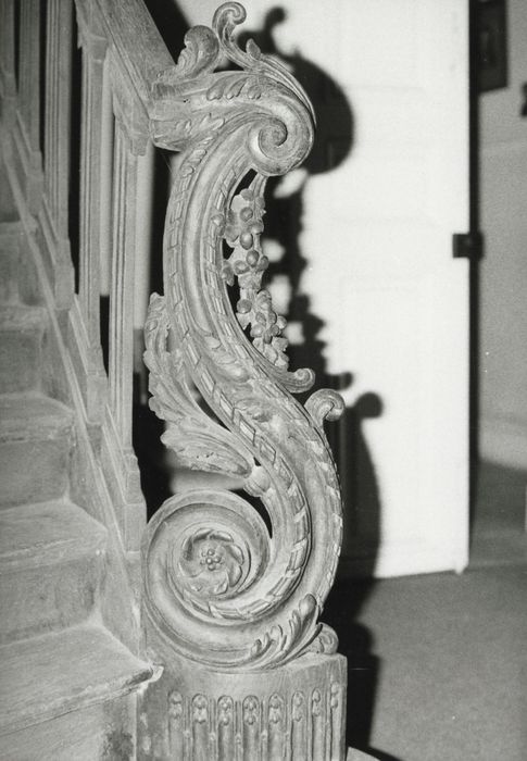 escalier, détail de la rampe