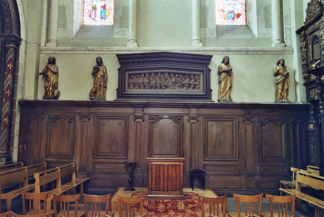 transept est, lambris de revêtement