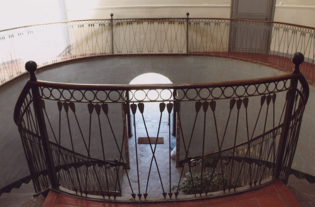 escalier d’honneur, détail de la rampe d’escalier