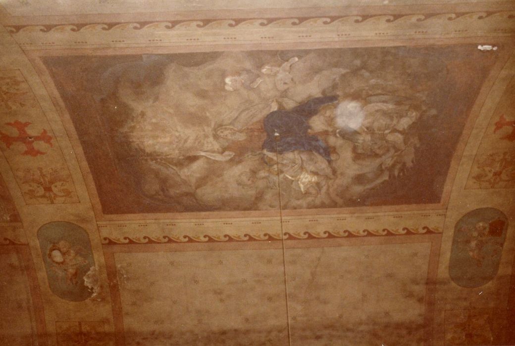 nef, peinture monumentale de la voûte, détail