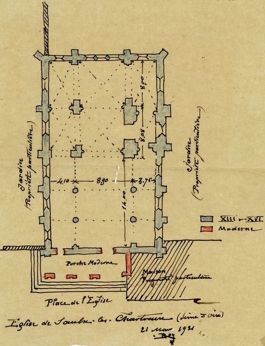 plan (dessin : Encre sur calque)