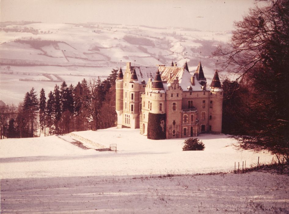 vue générale du château dans son environnement depuis l’Est