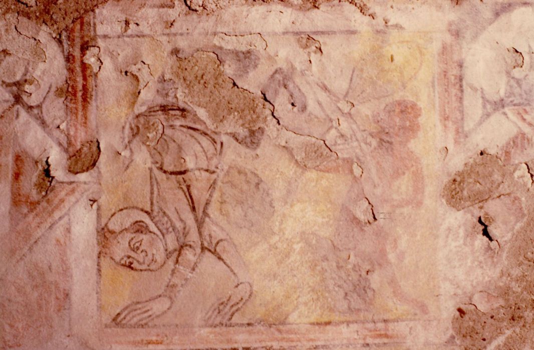 peintures monumentales, mur est de la salle B, détail