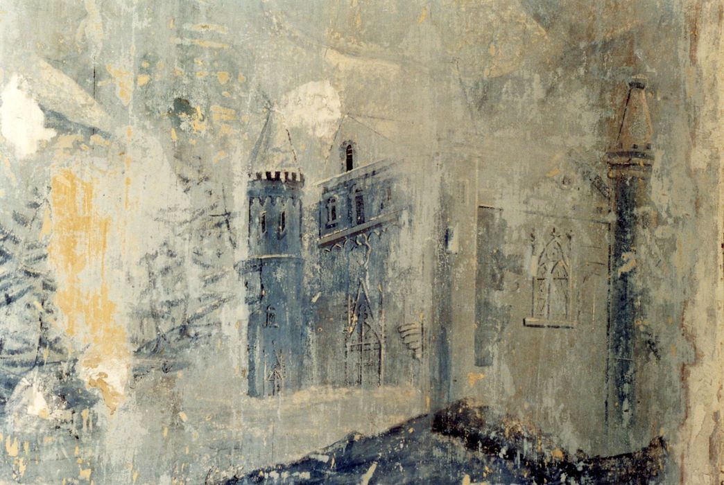 1er étage, chambre aux peintures, peintures monumentales, détail