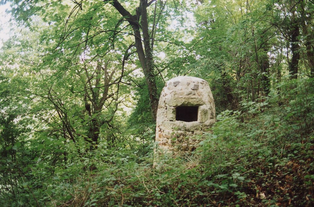 parc, cheminée d’aération d’une des grottes